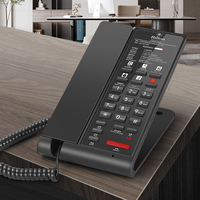 Téléphones de chambre d'hôtel en gros de Chine, téléphones filaires OEM de qualité supérieure, interphone Trimline avec identification de l'appelant, téléphone d'hôtel moderne FICAN018