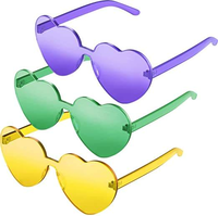 2026 Mardi Gras accessoires coeur forme lunettes été fête femmes fille lunettes fête