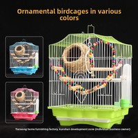 Nouvelle Cage à Oiseaux Compacte de Luxe pour Perroquets, Broderie Motif Tigre Pivoine, pour Oiseaux à Bec Perlé (Zosteropides), Taille S