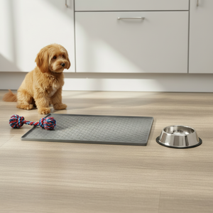 Tapis en silicone pour gamelles de chien et de chat, tapis anti-adhésif pour aliments, coussin d'eau, tapis en silicone imperméable avec impression personnalisée, disponible en plusieurs couleurs - Product Image 1