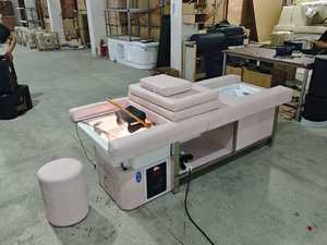 Table de lavage électrique pour cheveux en cuir PU avec bassin, mobilier de salon de coiffure et spa - Product Image 3