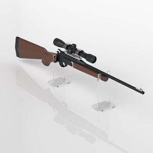 Supporto per moschetto in Plexiglass personalizzato con supporto per pistola in acrilico trasparente - Product Image 3