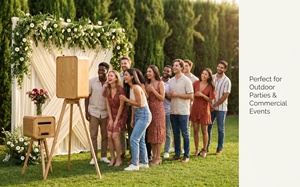 Nouvelle conception de photomaton de mariage rétro <span class=keywords><strong>en</strong></span> bois double face, compatible avec l'iPad et l'appareil <span class=keywords><strong>photo</strong></span>, impression <span class=keywords><strong>en</strong></span> libre-service, prix de gros portable - Product Image 6
