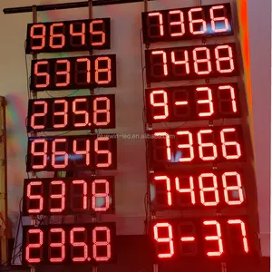 LED Screen Oil Price Sign For Gas Station Waterproof Digital Gas Price Sign