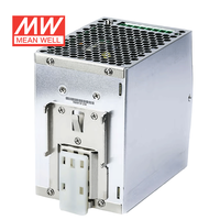 Alimentation industrielle à découpage mince Mean Well série NDR-480 480W, type rail DIN, sortie simple 24V/48V, en métal, conforme aux normes BS EN/EN61000-3-2