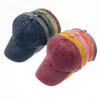 Groothandel op maat gemaakte logo acid wash katoenen vintage dad hat verstelbare denim sport gewassen zwarte baseball cap