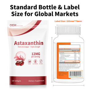 Compléments alimentaires antioxydants à l'astaxanthine, marque privée OEM, faible MOQ, pour les soins de la peau, approvisionnement stable pour les vendeurs Amazon FBA - Product Image 6