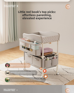 Portable Multi-Functional Foldable Baby Changing Table with Bathtub for Newborn Care, Adjustable Height Massage Touch - Product Image 3