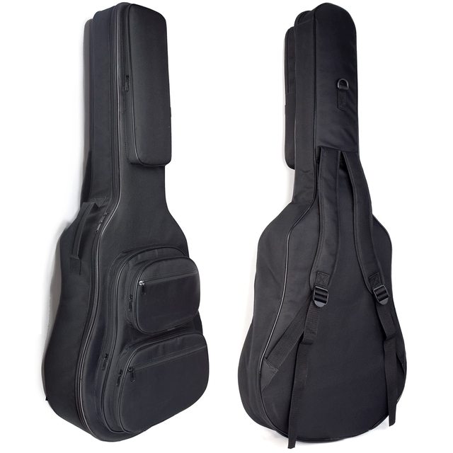 41 Inch Acoustic Guitar Case Gig Bag, 0.3 Inch Thick Padding Waterproof Guitar Case with Adjustable Shoulder Strap