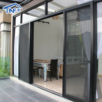 Puertas Corredizas Modernas de Vidrio LowE con Aislamiento Térmico, Marco de Aluminio, Doble Acristalamiento, Puerta de Bolsillo con Mosquiteras