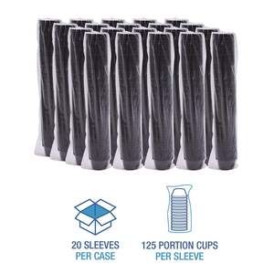 Gobelets jetables en polypropylène noirs Boardwalk Souffle 4 oz, 2 500/garniture - Product Image 5