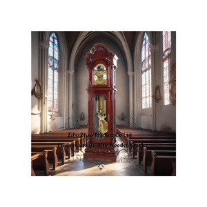 <span class=keywords><strong>Pendule</strong></span> de sol Horloge élégante montre design traditionnel finition cerise aspect antique carillons de Westminster toutes les heures quart d'heure - Product Image 4