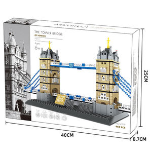 ตัวต่อ 969 ชิ้น สถานที่ท่องเที่ยวชื่อดัง สะพานคู่ในลอนดอน สหราชอาณาจักร ตัวต่อประกอบเป็นของเล่นสำหรับเด็ก รุ่น 4219 - Product Image 3