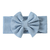 Accessoires pour cheveux d'enfants OEM, style européen et américain, bandeau à nœud ondulé côtelé pour bébés et tout-petits, bandeau à nœud papillon