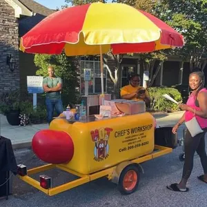Chariot de haute qualité pour Hot-Dog avec Grill et friteuse, remorque pour hot-dogs