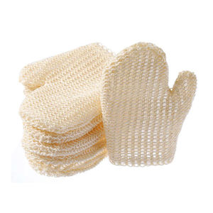 مصنع بالجملة تيري حمام التقشير غسل النايلون قفاز على شكل قفاز التقشير للحمام قفازات سوداء - Product Image 5