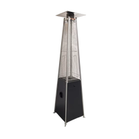 Chauffe-terrasse au propane autonome en acier inoxydable de 50 000 BTU, certifié, écologique, sur roues, pour usage extérieur/intérieur, sans fumée