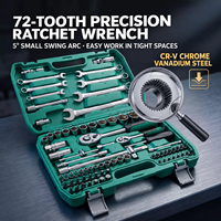 Kit d'outils de réparation automobile OEM SIKE Industrial, clé à douille, 82/216 pièces, embouts en alliage S2, acier au chrome-vanadium, clé à cliquet portable