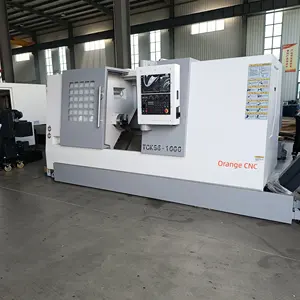 Mesin bubut cnc Horizontal merek oranye TCK600 4 sumbu 5 sumbu cnc penggilingan dan mesin bubut suku cadang logam kustom mesin bubut hidrolik cnc mach