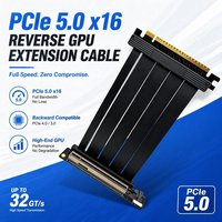 Câble d'extension PCIe 5.0 X16 avec contacts plaqués or, montage inversé pour GPU, adaptateur flexible 12V 36W pour châssis de serveur ITX PC