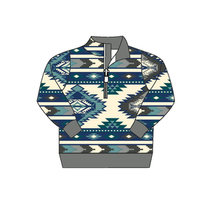 Bébé garçon <span class=keywords><strong>sweat</strong></span> enfants Style occidental pulls à manches longues enfants automne automne Boutique géométrique hauts en gros - Product Image 3