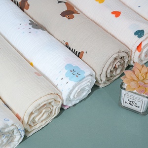 Cao cấp đa-màu Crepe bông vải dệt thoi đôi Crepe dệt với cao cấp muslin tùy chọn in ấn cho cô gái - Product Image 5