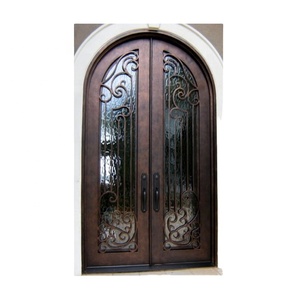 Puerta de entrada de hierro forjado simple de nuevo estilo, rotura térmica - Product Image 1