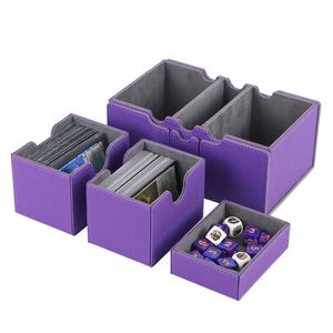 Caja de Exhibición Multifuncional de Tres Niveles con Cajones de Cuero PU para Tarjetas Coleccionables de Béisbol y Juegos - Product Image 5