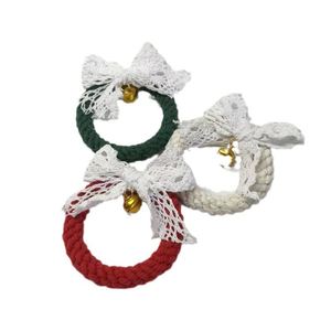 Plastic <b>Mini</b> DIY <b>Christmas</b> <b>Tree</b> Decoration Circle Bow Garland Ornaments for Car Hanging Bags & Clothing Gifts - Product Image 1