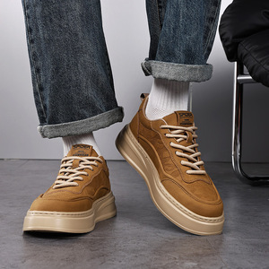 New men's casual board shoes - solid color, versatile for daily use, thick sole for heightening - Product Image 5