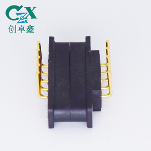 CZX Magnet adapter Gold platte Batterie 90 Grad rechtwinklige Biegung feder belasteter Pogo Pin 5-poliger Magnetst ecker - Product Image 6