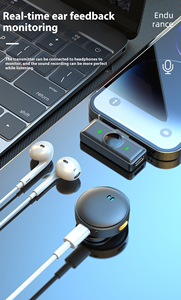 Không dây omni-directional Ribbon Lavalier <span class=keywords><strong>Microphone</strong></span> C sạc trường hợp tiếng ồn hủy bỏ di động Live Streaming ghi âm - Product Image 6