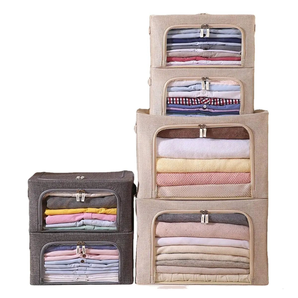 Foldable Storage Box & Bins Home Clothes Storage Organization Travel Basket Fabric Folding High Quality Top-sale Large Size