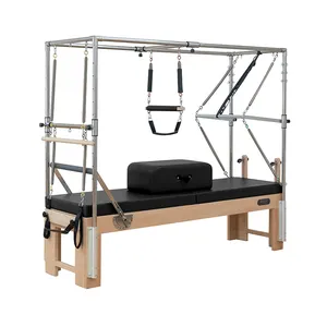 Fabrik-Direktverkauf Heißer Verkauf Buchenholz-Pilates-Reformer-Maschine fünfteiliges Schiebebett Kern für Heim Fitness Fitness Yoga Körperübung