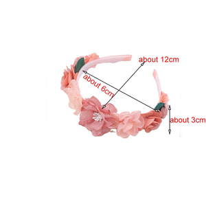 कोरियन फैशन ट्रेंड हेडबैंड ने लड़कियों के लिए ग्रीष्मकालीन प्यारा दैनिक बहुमुखी फूलों के बाल सामान थोक - Product Image 6