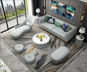 Sofá seccional grande de cuero para el hogar, muebles italianos de diseño moderno de lujo, en forma de L, para sala de estar
