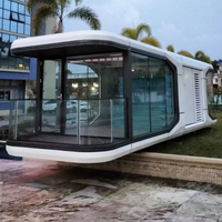 Maison préfabriquée en conteneur, structure en acier préfabriquée, capsule mobile, maison d'hôtes prête à l'emploi