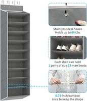 Grand porte-chaussures pliable à suspendre sur la porte, design multifonctionnel, capacité de stockage de plus de 20 paires de baskets, bottes, sandales