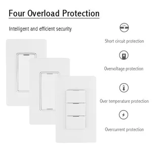 Esp8266 alexa google us standard tuya smart 1/2/3 Gang wifi luci elettriche controllo vocale interruttore a parete wi-fi per l'automazione domestica