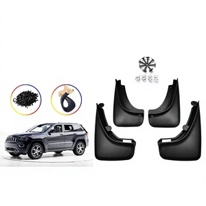 For 19-23 Jeep Cherokee Black <b>Plastic</b> Car Deflectors Front Rear Set Tire Mudguards - Product Image 5