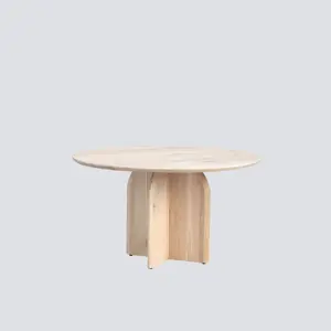 एन एस फर्नीचर खाने की मेज भोजन क्षेत्रों के लिए गोल आकार लकड़ी के शीर्ष ठोस लकड़ी फर्नीचर भोजन कक्ष रेस्तरां तालिका डिजाइन