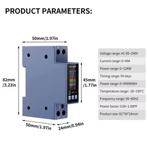 Đồng hồ đo điện áp KWS-303 và dòng điện AC 85-290V đa chức năng AC mét 0.96 inch màn hình màu TFT 8 trong 1 đồng hồ đo điện 0-40a - Product Image 4