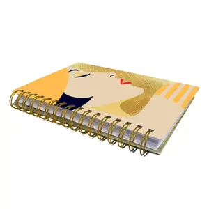 Imprimé personnalisé A4/A5 PVC magnétique mini couverture rigide 120 feuilles agenda Journal carnets tissu reliure à spirale