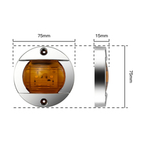 Feu de position latéral LED rond étanche, nouveau, pour camion, remorque, poids lourd, feu de dégagement et d'avertissement