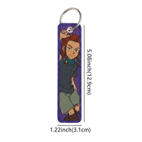Anime japonés Hunter Key Tags Anime llaveros bordado tejido tela estilo de dibujos animados Jet Tag bordado llavero Accesorios