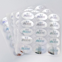 Le ruban cristal 10Ml à la mode rend l'étiquette holographique étanche étiquettes laser de sécurité claires autocollant d'hologramme de Code Qr