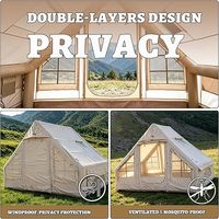 Tente de camping portable de luxe imperméable en tissu Oxford 420D monocouche quatre saisons pour 3-4 personnes, installation facile en 6,3 minutes, durable pour l'extérieur