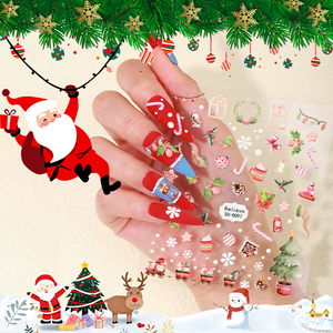 Nouvelles Décorations d'<span class=keywords><strong>Ongles</strong></span> de Noël DIY, Autocollants Stéréo 5D en Relief, Décalcomanies <span class=keywords><strong>pour</strong></span> <span class=keywords><strong>Faux</strong></span> <span class=keywords><strong>Ongles</strong></span> et Décoration des Doigts - Product Image 1