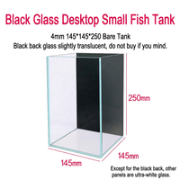 Mini aquarium en verre ultra-transparent JSD pour betta, boîte d'isolement pour bureau, petit aquarium et aquascape