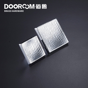 Dooroom pegangan furnitur kuningan Modern persegi kenop lemari laci lemari pakaian meja rias kustom serbuk kayu kenop tarik - Product Image 4